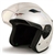 Adult White Metro Open Face Motorcycle Helmet (DOT Approved)