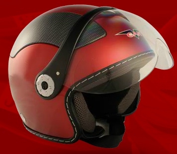 SaferWholesale Adult Burgundy Open Face Motorcycle Helmet (DOT Approved)