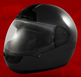 SaferWholesale Adult Black Face Motorcycle Helmet (DOT Approved)