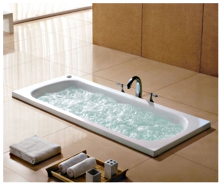 SaferWholesale Whisper Royal A1611 Drop-In Bathtub With Massaging Jets