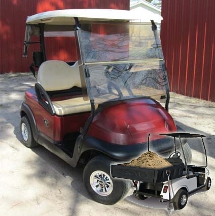 SaferWholesale 48V Club Car precedent Utility Golf Cart With Brute Plastic Dump Bed