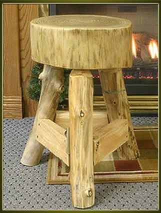 SaferWholesale Rustic Furniture Suncracked Tripod End Table with Lumber Supports