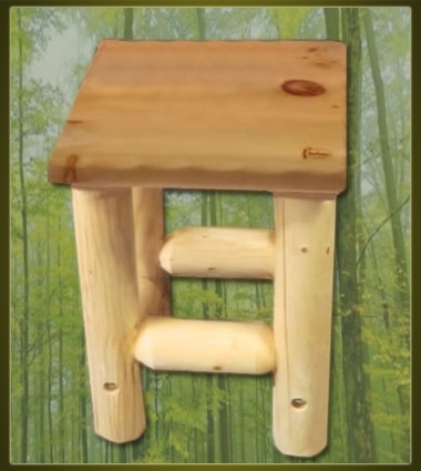 SaferWholesale Rustic Furniture Lodgepole Legs Nightstand