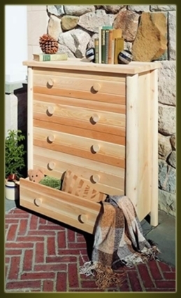 SaferWholesale Rustic Furniture 5 Drawer Dresser