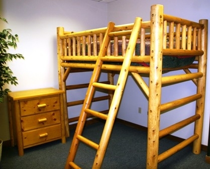 SaferWholesale Rustic Furniture Loft Bed