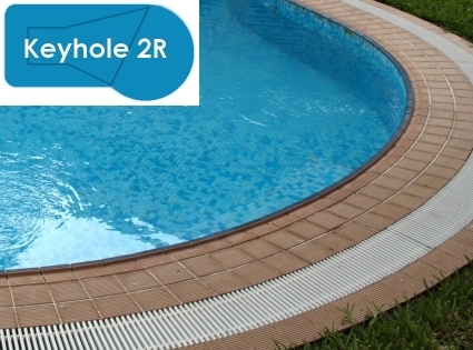 steel shaft and Neptune Complete 16x32 Keyhole 2R InGround Swimming Pool Kit with Polymer Supports
