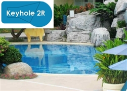 Complete 18x36 Keyhole 2R InGround Swimming Pool Kit with Wood Supports