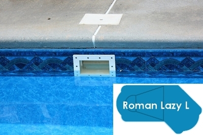 steel shaft and Neptune Complete 18'x45' Roman Lazy L In Ground Swimming Pool Kit with Steel Supports