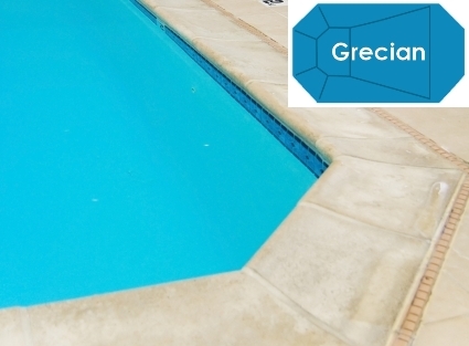 steel shaft and Neptune Complete 19'x41' Grecian In Ground Swimming Pool Kit with Polymer Supports