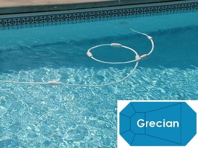 steel shaft and Neptune Complete 19'x41' Grecian In Ground Swimming Pool Kit with Steel Supports