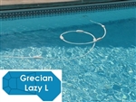 Complete 19'x46' Grecian Lazy L  In Ground Swimming Pool Kit with Steel Supports