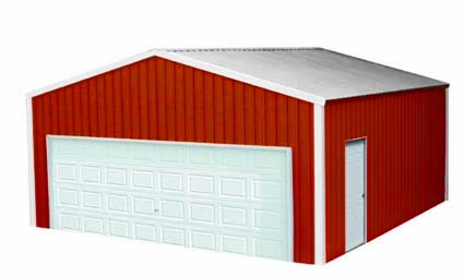 SaferWholesale 30' x 24' x 8' Steel Metal Enclosed Building Garage
