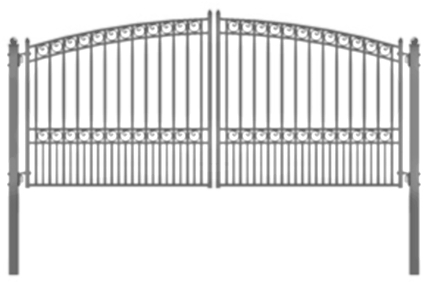 SaferWholesale Versailles Dual Swing Iron Driveway Gate 14' x 6'3