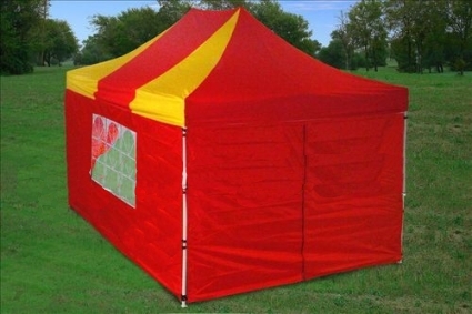 SaferWholesale Heavy Duty 10' x 15' Red / Yellow Pop Up Tent