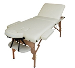 High Quality 2.5" Advanced 3-section Beige Portable Massage Table