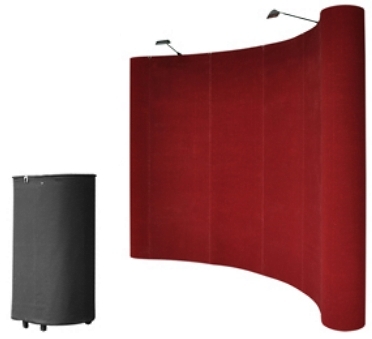 SaferWholesale Professional 10' Red Portable Pop Up Trade Show Booth Display Kit w/ Spotlights