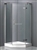 Aluminum Frame Neo-Angle Shower Enclosure w/ Hinged Door