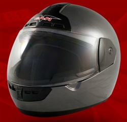 Adult Silver Face Motorcycle Helmet (DOT Approved)