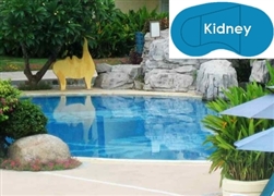 Complete 16'x32' Kidney InGround Swimming Pool Kit with Polymer Supports