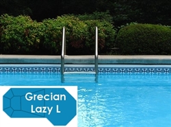 Complete 19'x46' Grecian Lazy L  InGround Swimming Pool Kit with Wood Supports