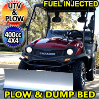 400cc 4x4 UTV With Snow Plow & VX Dump Bed EFI Gas Golf Cart Utility Vehicle Snow Master VX ATV