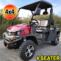 400cc GVX Gas Golf Cart UTV 4x4 With Rear Flip Seat Street Legal Light Package All Wheel Drive