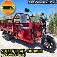 Electric Powered Cargo Truck 1000 Watt Motorized Scooter Moped Truck 3 Wheel Trike Bicycle Scooter
