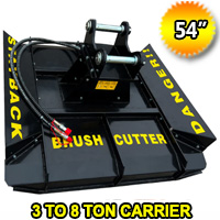 54" Excavator Brush Cutter Attachment 3 to 8-Ton Carrier, 16-21 GPM - AGT-EXRC54