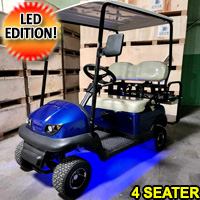 Electric Termite Golf Cart Mini Four Seater Optionally Fully Loaded - BLUE