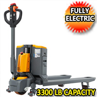 Fully Electric Lithium Pallet Jack - 3300Lbs Cap. - 48" x27" - CBD15W-Li