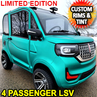 LE Coco Coupe Electric Crazy Green Mini Car 60v 4 Seater Golf Cart LSV Scooter Car