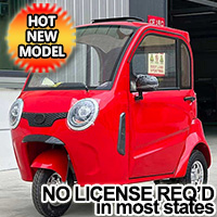 3 Wheel Mobility Scooter Car Electric Golf Car Small LSV Low Speed Vehicle Golf Cart 3 Seater 60v Coco Maverick With Handle Bars
