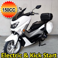 Brand New 150cc Flex 2 Moped Scooter With Electric & Kick Start - MC-174-150 2022 Model