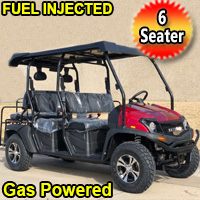 Gas Golf Cart 6 Seater Outfitter EFI Utility Vehicle Fuel Injected UTV 2WD/4WD - CAZADOR LIMO 400EFI