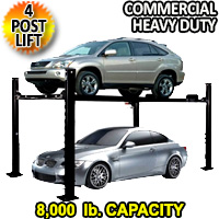 8,000 lb 4-Post Heavy Duty Automotive Portable Storage Car Lift Auto Hoist