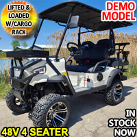 Brand New 48v Electric Golf Cart Lifted & Loaded Demo Model Renegade PLUS 2.0 -  WHITE CREAM