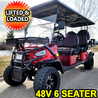 48V Electric Golf Cart 4 Seater Lifted Renegade Edition Utility Golf UTV Compare To Coleman Kandi 4p - Blue