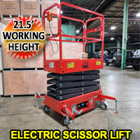 Electric Scissor Lift XL From SaferWholesale With 21.5 Foot Working Height & 15.74 Foot Lifting Height MAN Lift - SJY0307