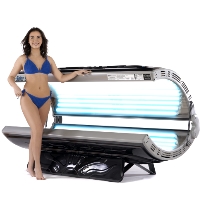 Solar Storm 32 Lamp Residential 220v Tanning Bed With Face Tanning Lamps - 32S