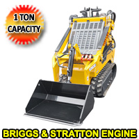 Tuff-Lift 1 Ton Mini Skid Steer Stand On Track Loader With Briggs & Stratton Engine