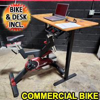 Commercial Cycle Desk GT - Indoor Cycling Stationary Bicycle With Electric Adjusting Desk