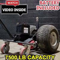 High Quality Super Duty Powered Motorized Trailer Dolly - 7500lb Capacity - Iron 7.5k