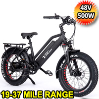 20" Electric Bicycle 500 Watt 48 Volt Lithium Powered eBike Cruiser
