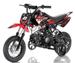 70cc Dirt Bike Semi Automatic Pit Bike 10" Tires With Training Wheels - DB-21