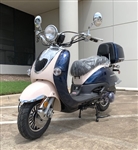 50cc Sorrento 4 Stroke Two Tone Retro Style Moped Scooter Fully Assembled - Sorrento 50A