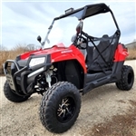 200cc Highlander UTV Fuel Injected Utility Vehicle Gas Golf Cart Alternate Fully Loaded - YK200U - RED