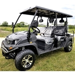 6 Seater Gas Golf Cart GVX Limo EFI Utility Vehicle Six Passenger UTV 2WD/4WD - CAZADOR LIMO 400cc - BLACK