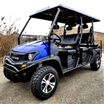 6 Seater Gas Golf Cart GVX Limo EFI Utility Vehicle Six Passenger UTV 2WD/4WD - CAZADOR LIMO 400cc - BLUE