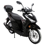 150cc 4 Stroke Single Cylinder Moped Scooter with Radio USB & LED Light - SPARK 150CC - BLACK
