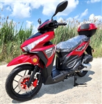 Demo 200cc 4 Stroke EFI Gas Moped Scooter Fully Assembled W/ LED Lights - ZINGER 200 RED